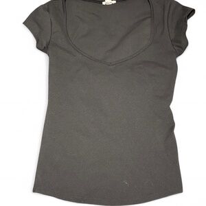 black garage fitted v-neck